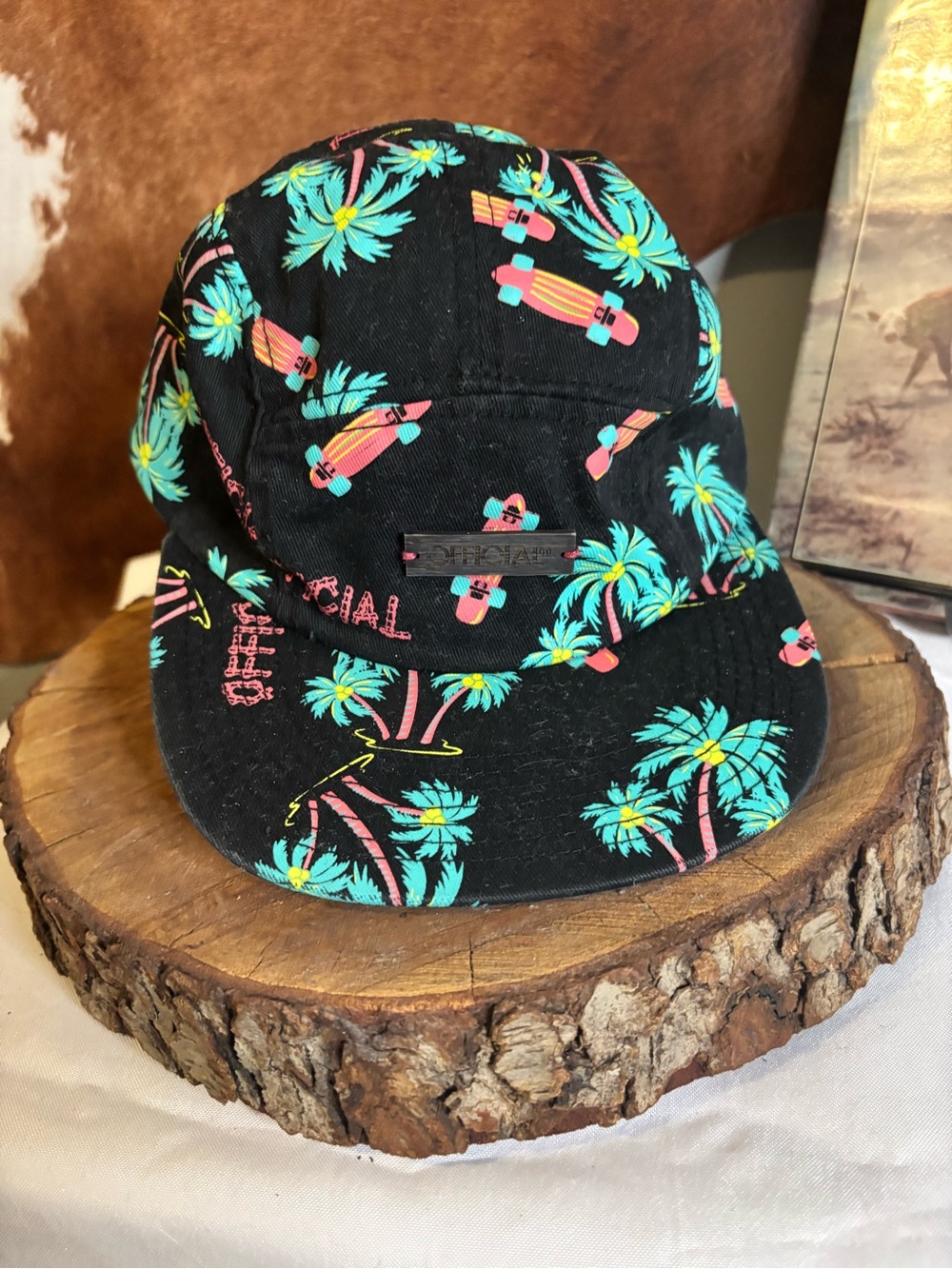 Official Crown of Laurel Camper Hat | 5 Panel Tropical Strap back | Surf Style